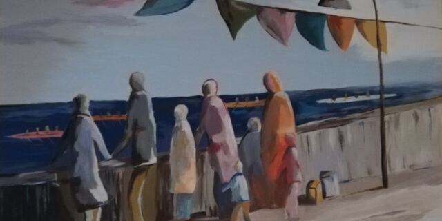 Course au bord du fleuve